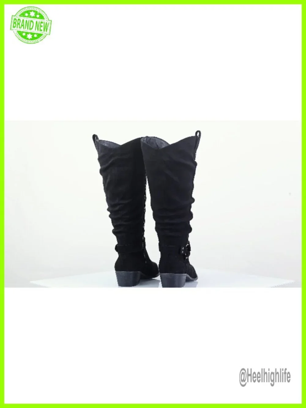 Extra Wide Calf Knee-High Boots - Faux Leather